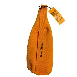 Veuve Clicquot Ice Jacket Orange 3D Knit Champagne Bottle Cooler Sleeve NWT